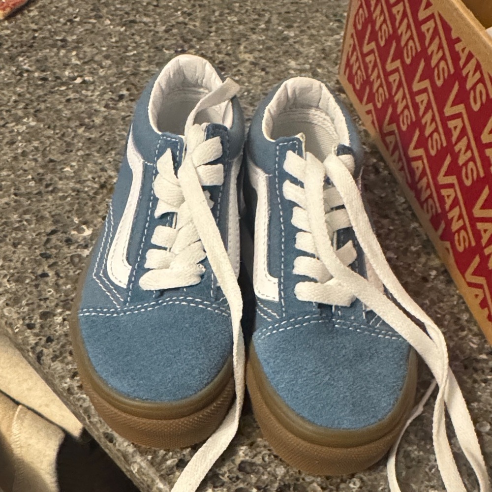 Vans Classic Blue and White Sneakers